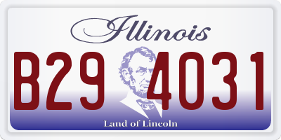 IL license plate B294031