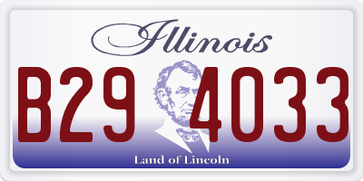 IL license plate B294033