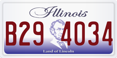 IL license plate B294034
