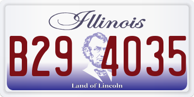 IL license plate B294035