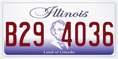 IL license plate B294036