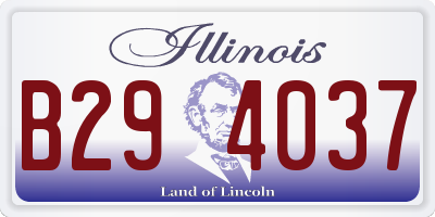 IL license plate B294037