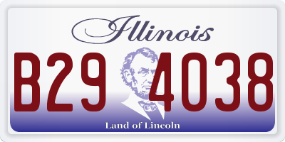 IL license plate B294038
