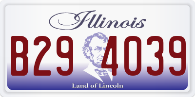 IL license plate B294039