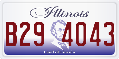 IL license plate B294043