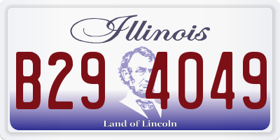 IL license plate B294049