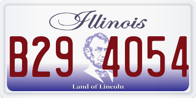 IL license plate B294054