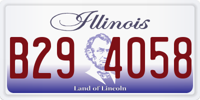 IL license plate B294058