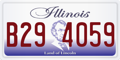 IL license plate B294059
