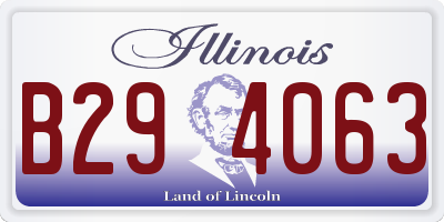IL license plate B294063
