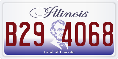 IL license plate B294068