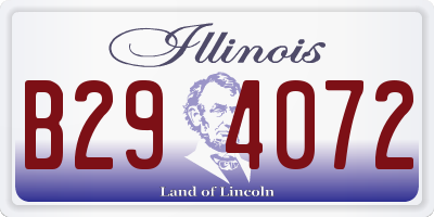 IL license plate B294072