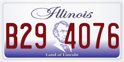 IL license plate B294076