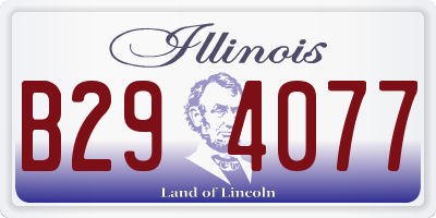 IL license plate B294077