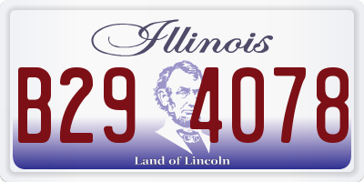 IL license plate B294078