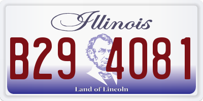 IL license plate B294081