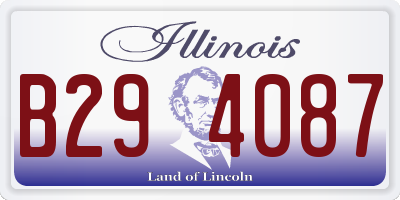 IL license plate B294087