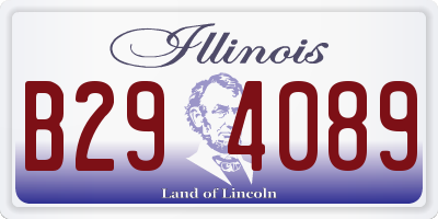 IL license plate B294089