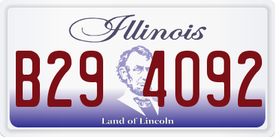 IL license plate B294092