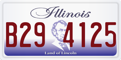 IL license plate B294125