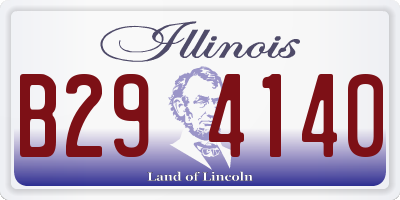 IL license plate B294140