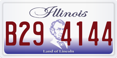 IL license plate B294144