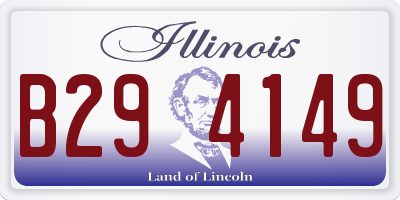 IL license plate B294149