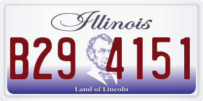 IL license plate B294151
