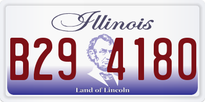 IL license plate B294180