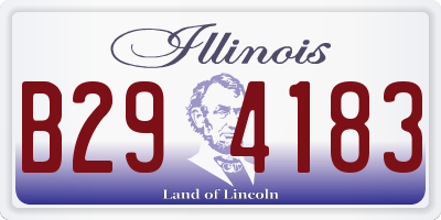 IL license plate B294183