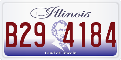 IL license plate B294184