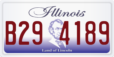 IL license plate B294189