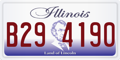 IL license plate B294190