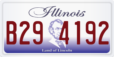 IL license plate B294192