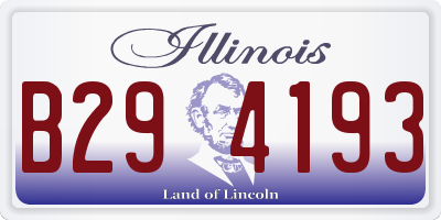 IL license plate B294193