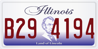 IL license plate B294194