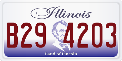 IL license plate B294203