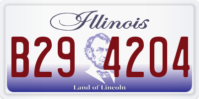 IL license plate B294204