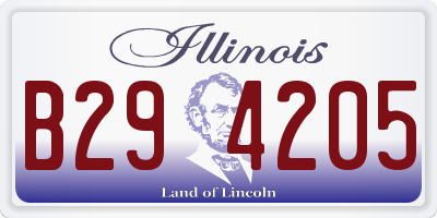 IL license plate B294205