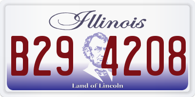 IL license plate B294208