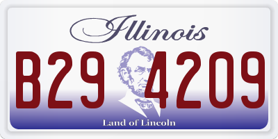 IL license plate B294209
