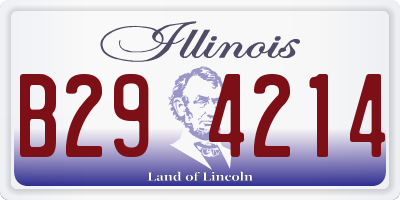 IL license plate B294214