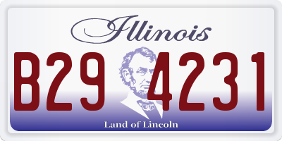 IL license plate B294231