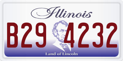 IL license plate B294232
