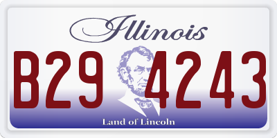 IL license plate B294243