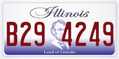 IL license plate B294249