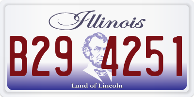 IL license plate B294251