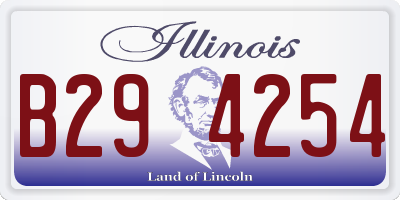 IL license plate B294254