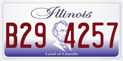 IL license plate B294257