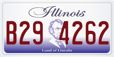 IL license plate B294262